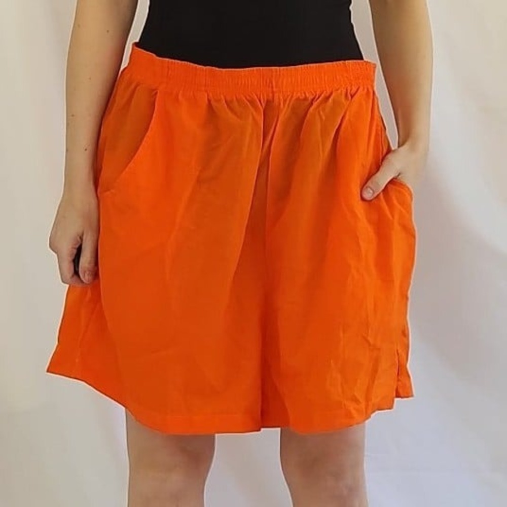 90s Orange Nylon‎ Running Shorts